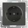 Розетка В Рамку Одинарная с Заземлением Черный матовый IP20 16А 250В Универс Werkel Фотография_0