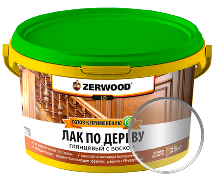 Лак по дереву с воском ZERWOOD LD, 2.5 кг  Фотография_0