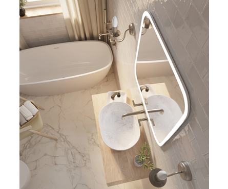 Зеркало 700х680 мм Стив сенсорный выкл. светодиод. подсветка MIXLINE Фотография_4