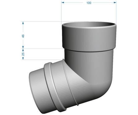 Колено 72° Дёке LUX (шоколад) Фотография_1