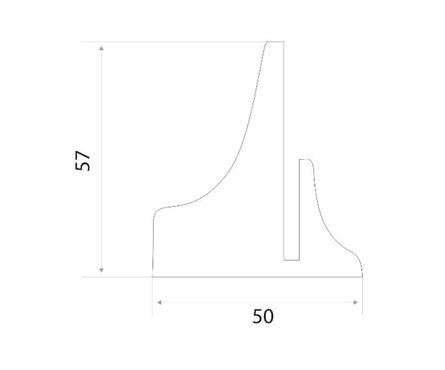 Полкодержатель для стеклянной полки TRODOS, серебро Фотография_1