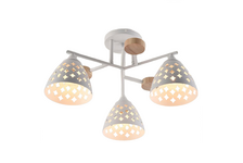Люстра XА1527B/3 WH+WOOD белый/дерево 3х60 вт d 480 мм HN24