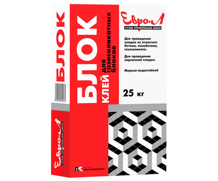 Клей для блоков ЕВРО-Л Блок 25 кг ЗИМА  Фотография_0