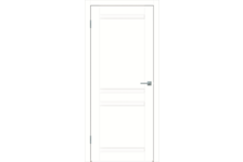 Дверь межкомнатная Дуб Сатин Белый L11 глухая 800х2005 мм