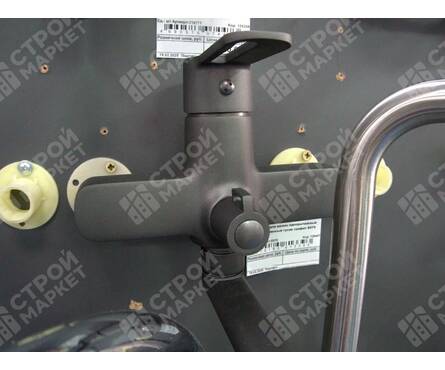 Смеситель для ванны однорычажный CONSUL длинный гусак графит 8970 Фотография_7