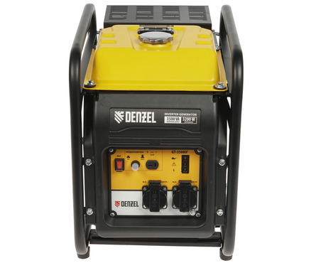 Генератор бензиновый инвенторный GT- 3500iF 3.5 кВт 230 В бак 5 л, откр. корпус, ручной стартер DENZEL Фотография_1