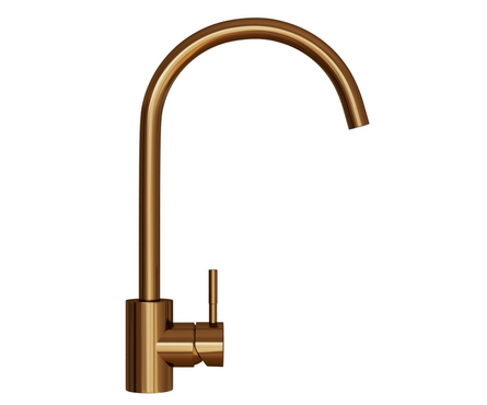 Смеситель для кухни однорычажный MIXLINE высокий гусак бронза MLSS-0303BR Фотография_1
