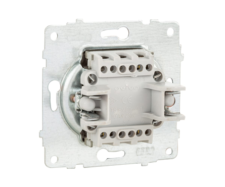 Выключатель QUANTUM OVIVO, 2-клавиша, черный Фотография_1