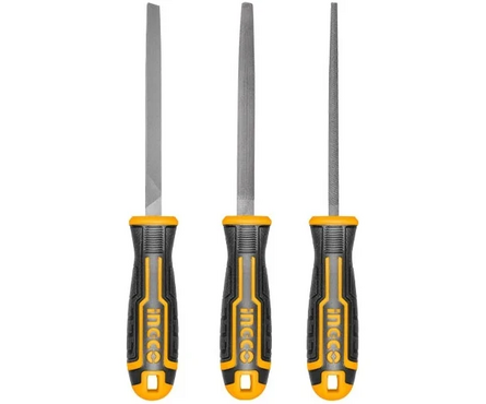 Набор напильников по металлу 3 предмета 200 мм INDUSTRIAL INGCO Фотография_0