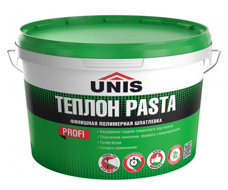 Шпаклевка Unis Теплон Pasta, полимерная, готовая, 15 кг Фотография_0