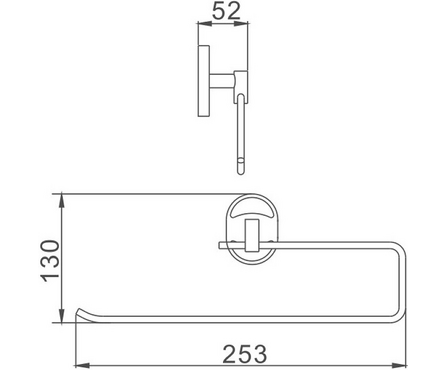 Держатель полотенца хром HB1903-2 HAIBA Фотография_1