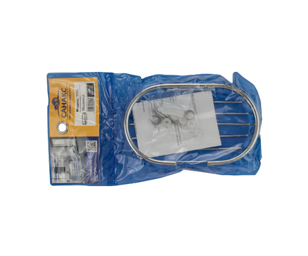 Мыльница решетка овальная малая, с креплением к стене хром САНАКС Фотография_3