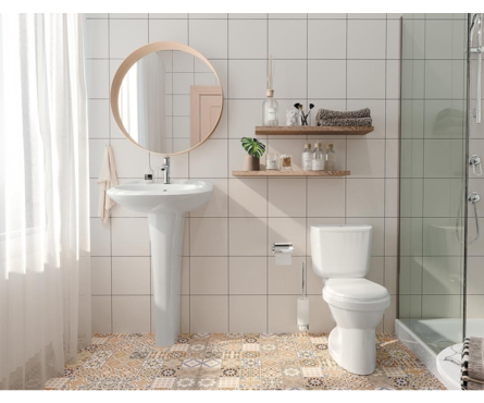 Умывальник с постаментом Бриз-60 БИЦ 1 отв. САНТЕК Фотография_3