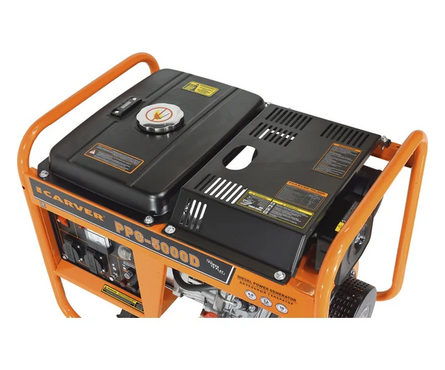 Генератор дизельный 3.6 кВт 220В бак 12.5 л ручной стартер PPG-5000D CARVER Фотография_4