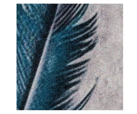 Коврик для ванной 55x90 см дизайнерский синие перья САНАКС Фотография_2
