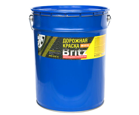 Краска для бордюров красная BRITZ АК-511 25 кг Фотография_0