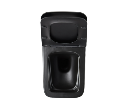 Унитаз подвесной безободковый K633ВМ черный матовый сиденье тонкое ДП крепления EVA GOLD Фотография_2