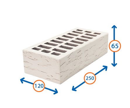Кирпич керамическиий Белый город 1.0 НФ Рустик, М200 250х120х65 мм Фотография_2