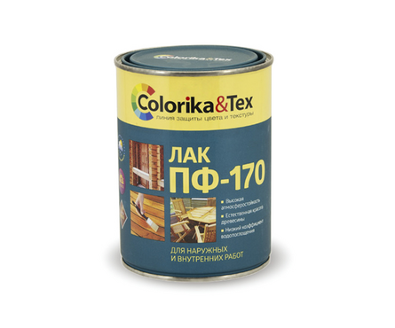 Лак ПФ-170 Colorika&Tex глянцевый 0.8 кг Фотография_1