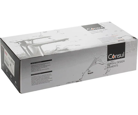 Смеситель для ванны однорычажный CONSUL длинный гусак графит 8970 Фотография_3