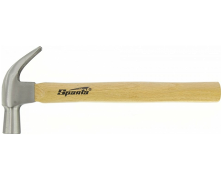Молоток-гвоздодер Sparta 450, 27 мм, деревянная рукоятка Фотография_0