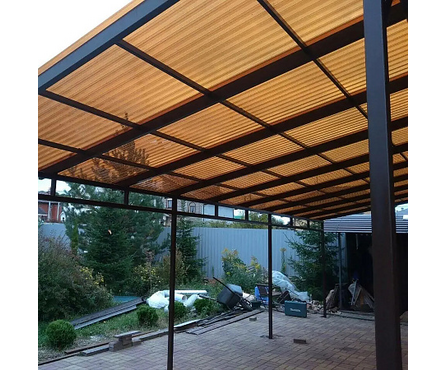 Профилированный ПК С8 трапеция бронза 0.8 мм (2х1.05 м) Фотография_1