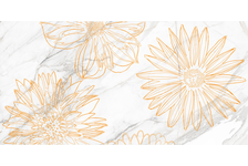 Декор «Briere Flower 1» белый, 30х60х0.9 см