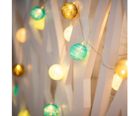 Гирлянда светодиодная 3.5 м 20 LED ламп, теплый свет Фонарики северное сияние 2АА Neon-night Фотография_3