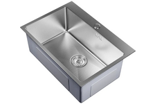 Мойка 65х45 см (3.0 мм) настольный монтаж 3 1\2 22 см с сифоном Сатин нано MIXLINE