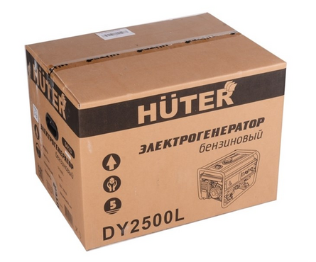 Генератор бензиновый 2.0 кВт 220В бак 12 л ручной стартер DY2500L HUTER Фотография_7