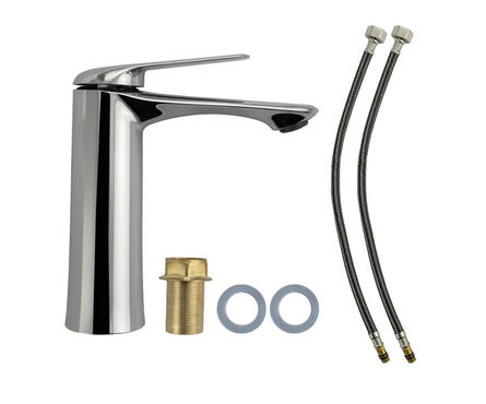 Смеситель для умывальника однорычажный САТУРН короткий гусак хром 48013 Фотография_2