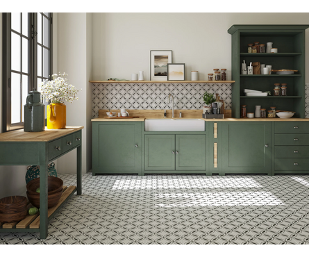 Керамогранит Stream геометрия белый 298х298х8 мм Cersanit (0.089 м²/1 шт) 1 сорт Фотография_1