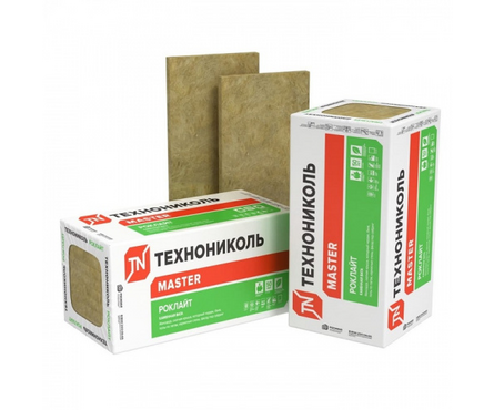 Утеплитель Минвата РОКЛАЙТ плотность 35 кг/м³ 1200х600х50 мм (5.76 м²/0.288 м³/8 плит) ТН Фотография_1
