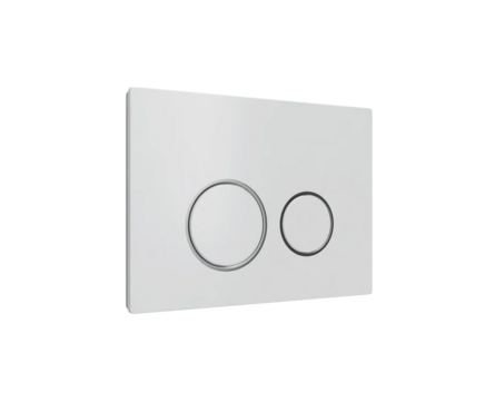 Кнопка смыва круглая пластик белая глянец 545 EVAGOLD Фотография_0