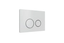 Кнопка смыва круглая пластик белая глянец 545 EVAGOLD