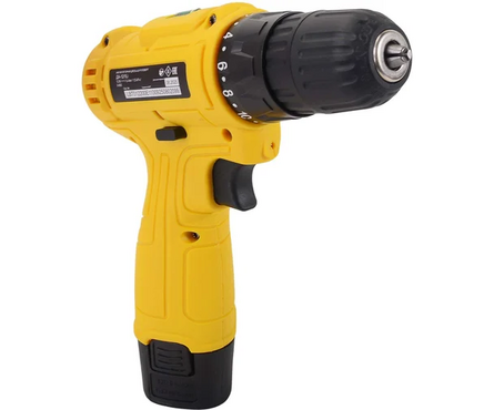 Дрель-шуруповерт 12 В 1 шт Li-ion акк. 1.5 Ач, 24 Нм, 0-600 об/мин, 1 скорость EUROLUX Фотография_4