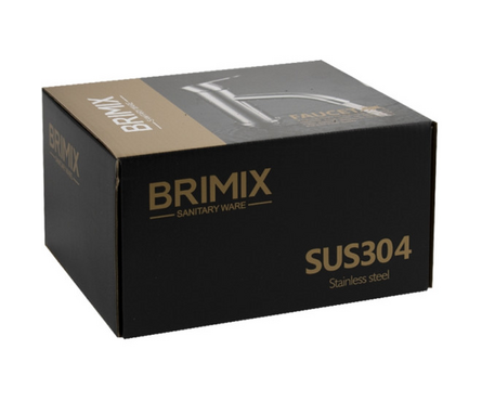 Смеситель для ванны однорычажный BRIMIX короткий гусак сатин 9394 Фотография_3