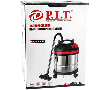 Пылесос строительный P.I.T. PVC20-C, 1500 Вт, бак 20 л, шланг 3 м Фотография_3