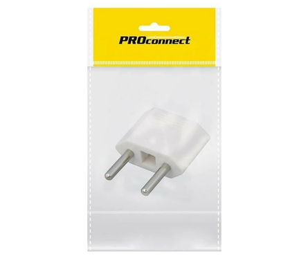 Переходник сетевой PROconnect «Тефаль», плоский, белый Фотография_1