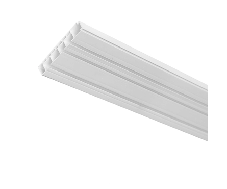 Карниз ПВХ трехрядный потолочный для штор 3,2 м белый Фотография_0