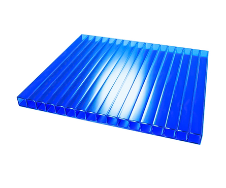 Сотовый поликарбонат CARBOGLASS Кристалл 4 мм, синий, 12 x 2,1 м Фотография_0