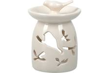 Аромалампа Птицы свеча в комплекте 7.5x7.5x9.5 см белая для бани и сауны Банные штучки