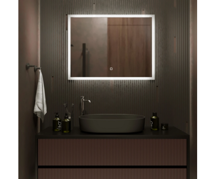 Зеркало 800х600 мм Норма сенсорный выключатель, светодиодная подсветка MIXLINE Фотография_3