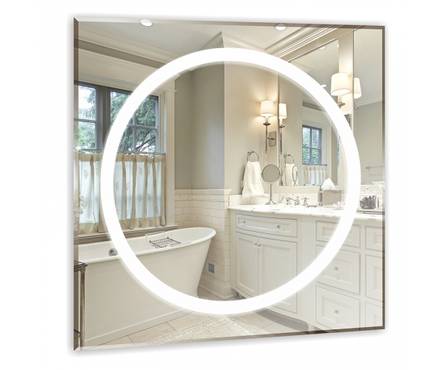 Зеркало 700х700 мм Меридиан светодиодная подсветка MIXLINE Фотография_1