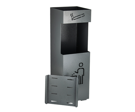 Урна для мусора с пепельницей сталь 24 л Серый САНАКС Фотография_1