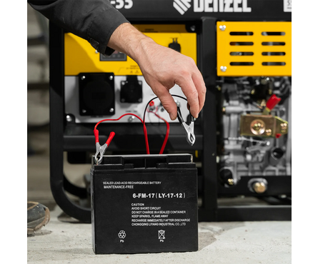 Генератор дизельный 5.5 кВт, 230 В, 11 л, ручной стартер DES-55 DENZEL Фотография_16