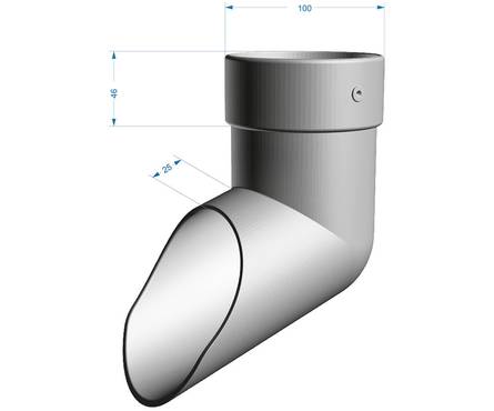 Наконечник трубы Дёке LUX (шоколад) Фотография_1