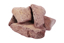Камень Банные штучки «Кварцит» малиновый, обвалованный, средняя фракция, 20 кг 