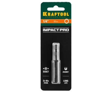 Адаптер KRAFTOOL Impact Pro для бит, магнитный, 60 мм  Фотография_0