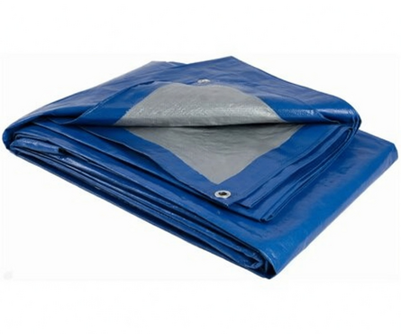 Тент защитный 4х6 м плотность 100 г/кв.м с люверсами синий  Фотография_0